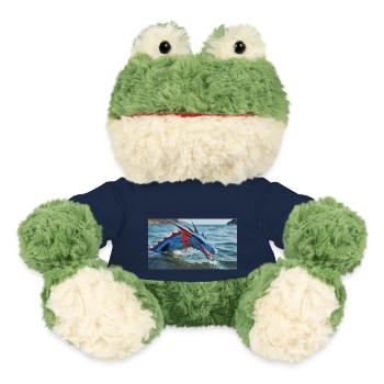 Ein realistischer blauer Wasserdrache im Türkis - MiniFeet® Frosch Torge - French Navy - Vorne