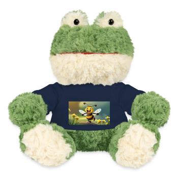 Jeu de mots expression ambiguë – HapBee (Abeille heureuse) - Grenouille Torge MiniFeet® - bleu marine - Devant