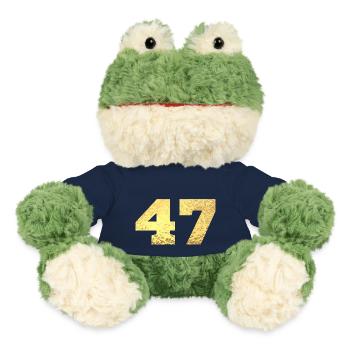 Number 47 Gold Glitter - 47th Anniversary - MiniFeet® Frog Torge - french navy - Front