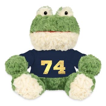74 Gold Glitter - 74 Birthday - MiniFeet® Frog Torge - french navy - Front