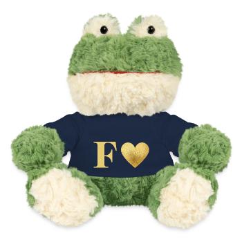 Buchstabe f goldenes Herz - MiniFeet® Frosch Torge - French Navy - Vorne