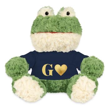 Buchstabe g goldenes Herz - MiniFeet® Frosch Torge - French Navy - Vorne