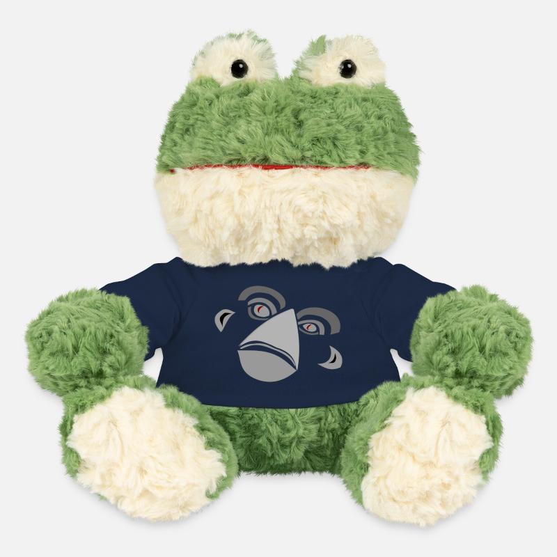 Smart, thoughtful and possibly concerned monkey face - MiniFeet® Frog Torge - french navy