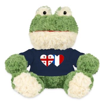 Géorgie France Drapeau Coeur - Grenouille Torge MiniFeet® - bleu marine - Devant
