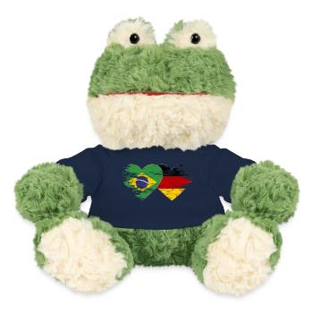 Brazil Germany flag used heart - MiniFeet® Frog Torge - french navy - Front