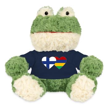 Finland Mauritius Flag Heart - MiniFeet® Frog Torge - french navy - Front