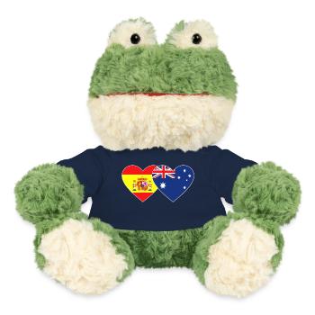 Spain Australia Flag Heart - MiniFeet® Frog Torge - french navy - Front