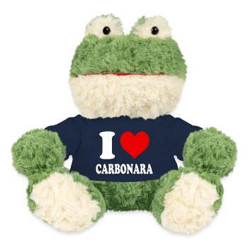 Ich liebe Carbonara Herz Lustig Witzig - MiniFeet® Frosch Torge - French Navy - Vorne