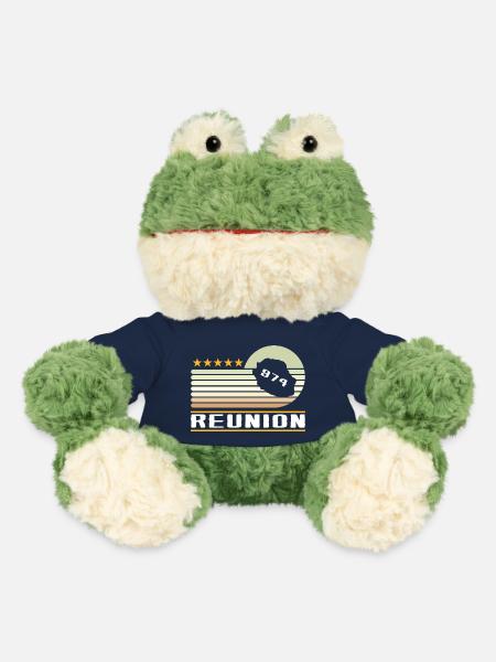 Geschenkidee Designkarte La Réunion 974 - MiniFeet® Frosch Torge - French Navy