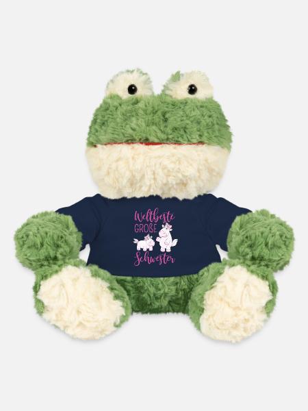 Weltbeste Große Schwester Einhorn Mädchen pink - MiniFeet® Frosch Torge - French Navy