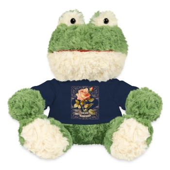 Vintage Botanical Rose Illustration Flower Saying - MiniFeet® Frog Torge - french navy - Front