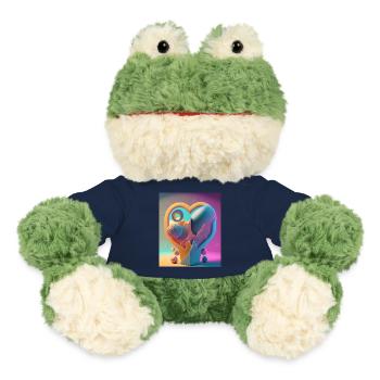 Heart Carved in Stone: Abstract Explosion of Color - MiniFeet® Frog Torge - french navy - Front