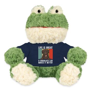 Schoko Brauner Labrador Retriever Hund - MiniFeet® Frosch Torge - French Navy - Vorne