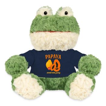 Ripe and Juicy Papaya – Tropical Fruit Fun - MiniFeet® Frog Torge - french navy - Front