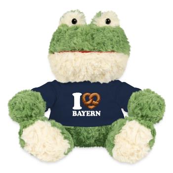 J’aime le Bavier et les bretzels - Coeur - Hobby - Grenouille Torge MiniFeet® - bleu marine - Devant