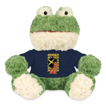 Jamaikanische Schwarze Frau Jamaika Afro Haar Flagge Mädchen - MiniFeet® Frosch Torge - French Navy - Vorne
