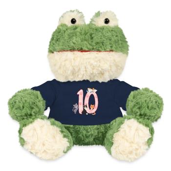 10th Birthday Girl Cat - MiniFeet® Frog Torge - french navy - Front