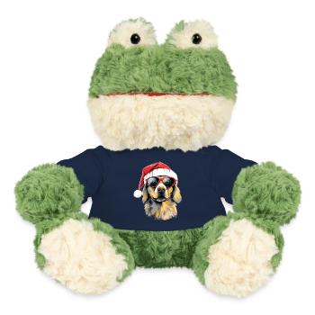 Magical Golden Retriever Christmas Dog in the Snow - MiniFeet® Frog Torge - french navy - Front