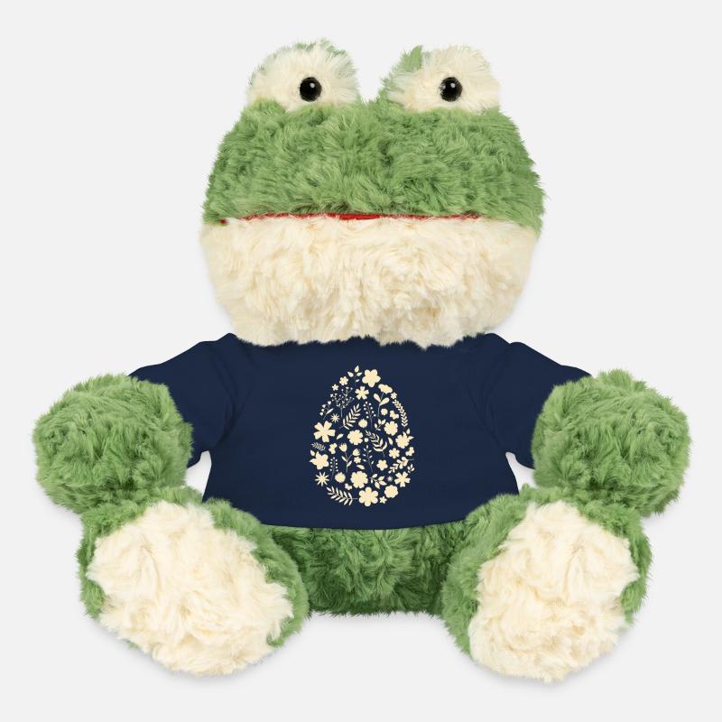 œuf de fleurs / cadeau de pâques - Grenouille Torge MiniFeet® - bleu marine
