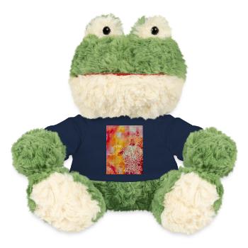 Frau im Mantel abstrakter Druck - MiniFeet® Frosch Torge - French Navy - Vorne