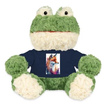 Fox Foxes Animal Watercolor - MiniFeet® Frog Torge - french navy - Front