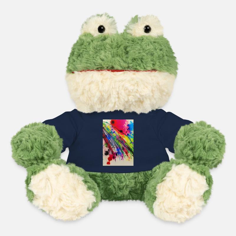 Farbspritzer und Linien - MiniFeet® Frosch Torge - French Navy