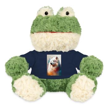 Samoyède Chien Pet Chiens Chien de Peinture Chien - Grenouille Torge MiniFeet® - bleu marine - Devant