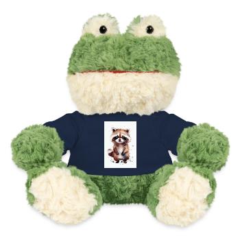 Aquarelle de raton laveur - Grenouille Torge MiniFeet® - bleu marine - Devant