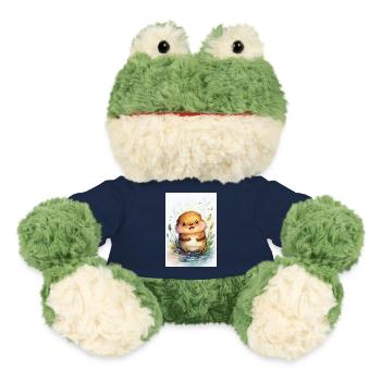 Beaver Animal Watercolor Cute - MiniFeet® Frog Torge - french navy - Front