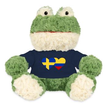 Sweden Colombia Flag Heart - MiniFeet® Frog Torge - french navy - Front