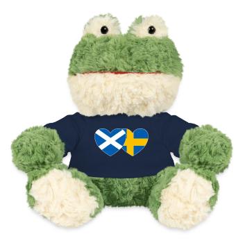 Schottland Schweden Flagge Herz breit - MiniFeet® Frosch Torge - French Navy - Vorne