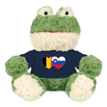 Belgien Slowenien Flagge Herz - MiniFeet® Frosch Torge - French Navy - Vorne