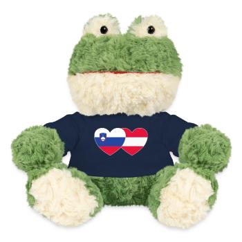 Slowenien Österreich Flagge Herz - MiniFeet® Frosch Torge - French Navy - Vorne