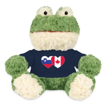 Slowenien Kanada Flagge Herz - MiniFeet® Frosch Torge - French Navy - Vorne