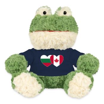 Bulgaria Canada Flag Heart - MiniFeet® Frog Torge - french navy - Front