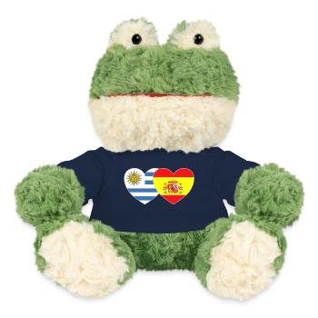 Uruguay Spanien Flagge Herz - MiniFeet® Frosch Torge - French Navy - Vorne