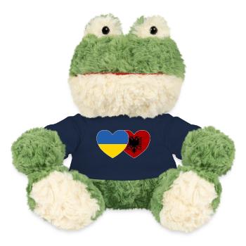 Ukraine Albanien Herz Flagge - MiniFeet® Frosch Torge - French Navy - Vorne