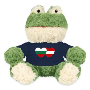 Bulgarie Autriche Flag Coeur - Grenouille Torge MiniFeet® - bleu marine - Devant
