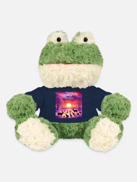 Merry Christmas Deer & Rabbit - MiniFeet® Frog Torge - french navy