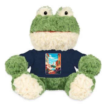 St Tropez France Affiche de voyage vintage souvenir - Grenouille Torge MiniFeet® - bleu marine - Devant