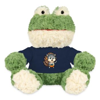 Igel Lustige Zeichentrickfigur Kopfhörer Musik - MiniFeet® Frosch Torge - French Navy - Vorne