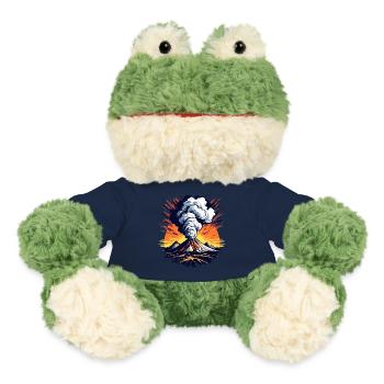 Volcanic eruption, eruption with ash cloud and lava - MiniFeet® Frog Torge - french navy - Front