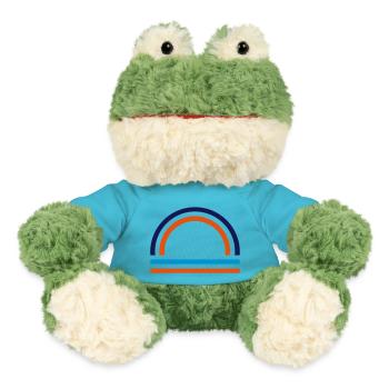 Bow with Lines - Retro Style Deco - MiniFeet® Frog Torge - atoll blue - Front