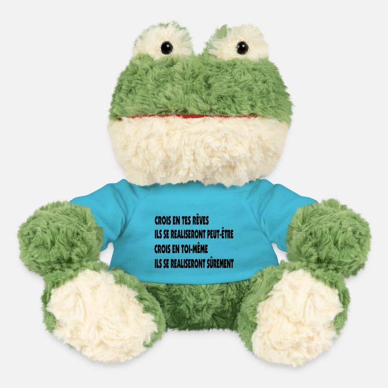 Glaube an deine Träume, glaube an dich selbst. - MiniFeet® Frosch Torge - Atollblau