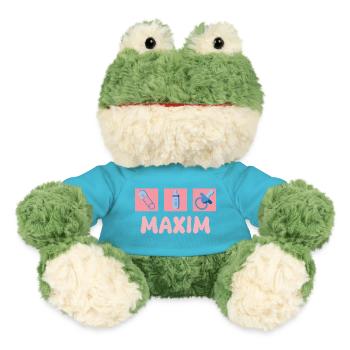 Cadeau pour Maxim - Grenouille Torge MiniFeet® - bleu outremer - Devant