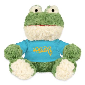 Golden Lagos Day Street Art Souvenir - MiniFeet® Frog Torge - atoll blue - Front