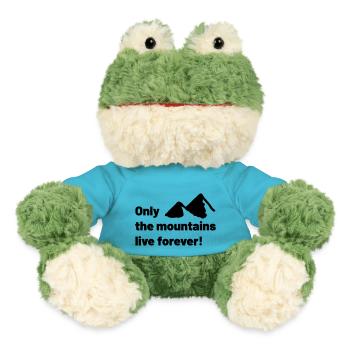 Only the mountains live forever! - MiniFeet® Frog Torge - atoll blue - Front