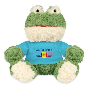 Andorra Stil Design T-Shirt - MiniFeet® Frosch Torge - Atollblau - Vorne