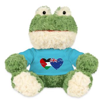 Palestine New Zealand flag heart used - MiniFeet® Frog Torge - atoll blue - Front