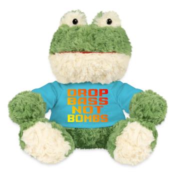 DNB Techno Drop Bass Not Bombs - MiniFeet® Frog Torge - atoll blue - Front
